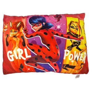 Miraculous Ladybug Fleece Pillow Girl Power 27.5x19.5 Tikki Queen Bee Rena Rouge